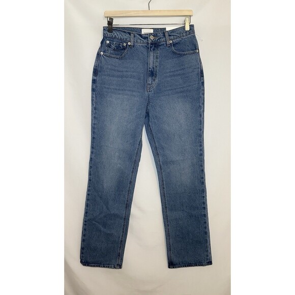 UNPUBLISHED Rae Wilshire High Rise Straight Blue Jeans Denim Women's 29 NWT - Picture 1 of 11